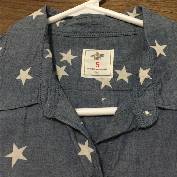 Button Up Jean-colored star shirt - Picture 2 of 3